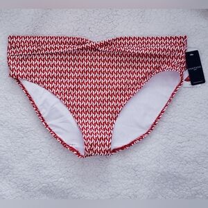 Fantasie Red and White Bikini Bottom
